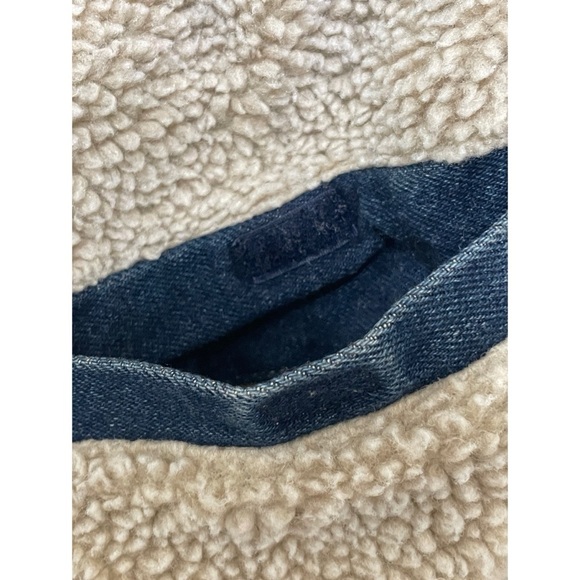 Vintage Sherpa Lined Sonoma Denim Jacket Sherpa Lining, Size L - Picture 6 of 11